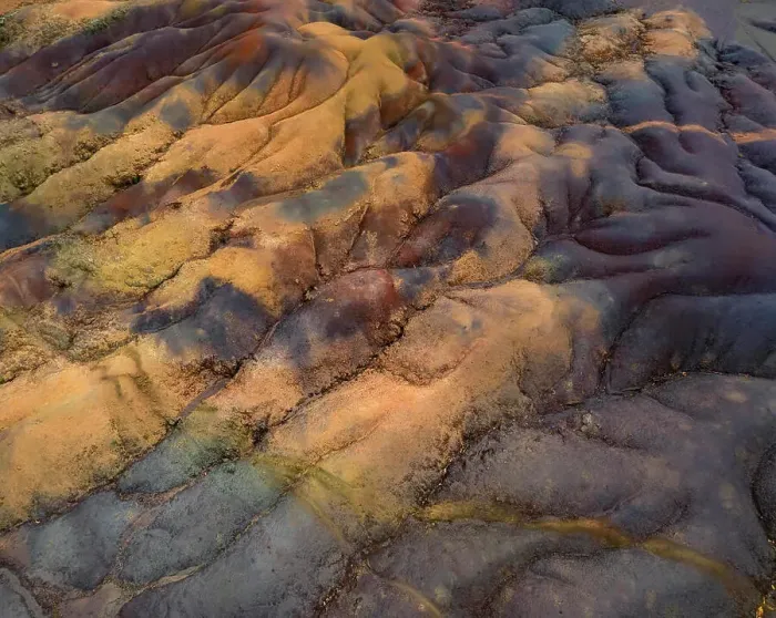 Framed Print : Aerial view of Chamarel Seven Coloured Earth Geopark in Black River, Mauritius