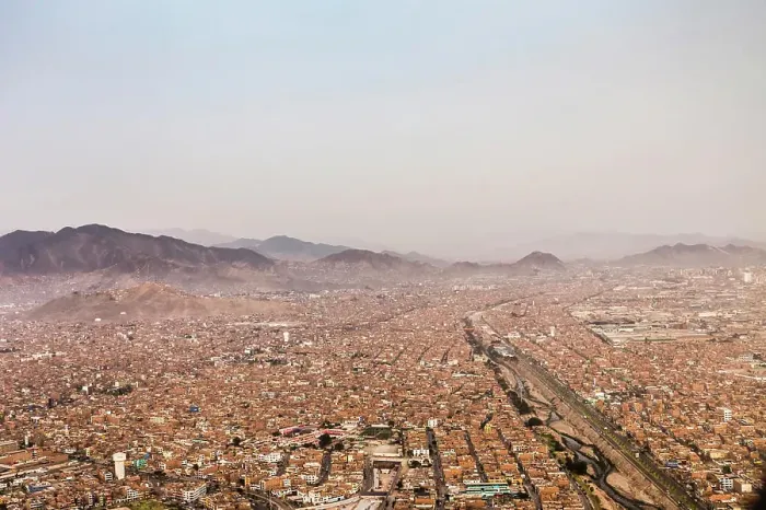 Framed Print : Aerial view of cityscape, Lima, Peru Framed Print : Aerial view of cityscape, Lima, Peru