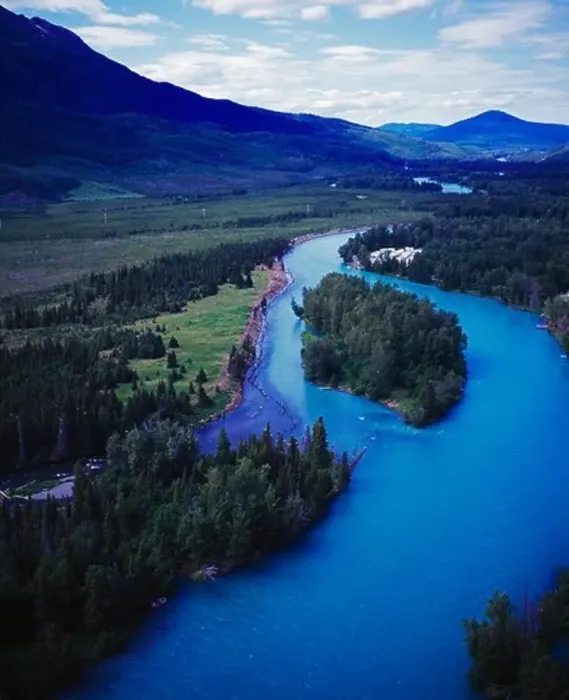 Framed Print : Aerial view of combat fishing for salmon at the confluence of the Kenai and Russian Rivers, Kenai Peninsula, Alaska