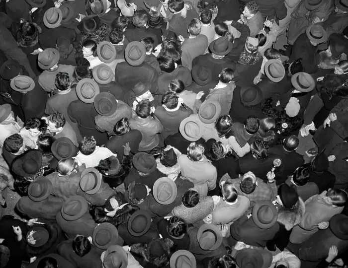 Framed Print : Aerial View Of Crowd Of Men And Women In Times Square Nyc Celebrating New Years Many Hats Outdoor Framed Print : Aerial View Of Crowd Of Men And Women In Times Square Nyc Celebrating New Years Many Hats Outdoor