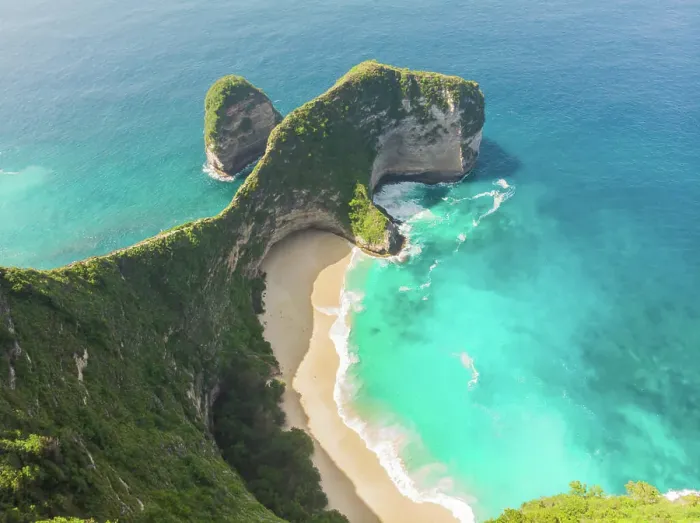 Framed Print : Aerial view Kelingking Beach on Nusa Penida Island Framed Print : Aerial view Kelingking Beach on Nusa Penida Island