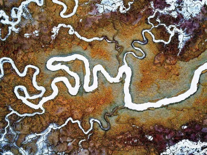 Framed Print : Aerial view of the landscape