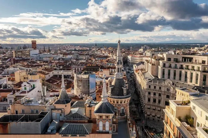 Framed Print : Aerial view of Madrid downtown in Spain Framed Print : Aerial view of Madrid downtown in Spain