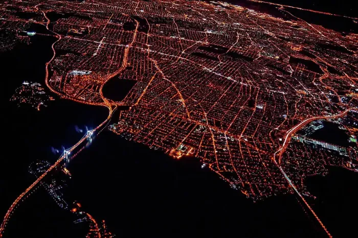 Framed Print : Aerial view of Miami at night, Florida, USA Framed Print : Aerial view of Miami at night, Florida, USA