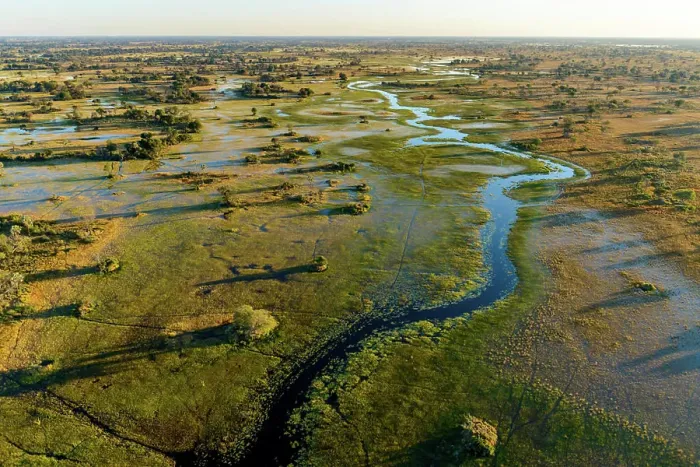 Framed Print : Aerial view of Okavango Delta. Botswana Framed Print : Aerial view of Okavango Delta. Botswana
