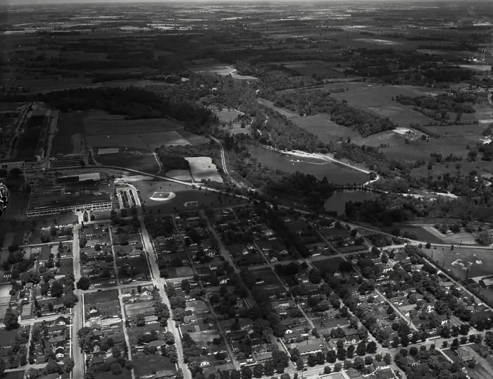 Framed Print : Aerial view of Richmond, Indiana Framed Print : Aerial view of Richmond, Indiana