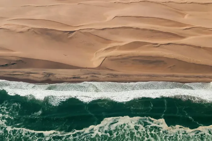 Framed Print : Aerial view of Skeleton Coast, Namib Desert, Namibia Framed Print : Aerial view of Skeleton Coast, Namib Desert, Namibia
