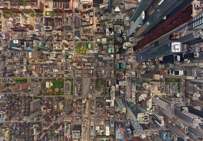 Framed Print : Aerial view of Toronto downtown, Canada