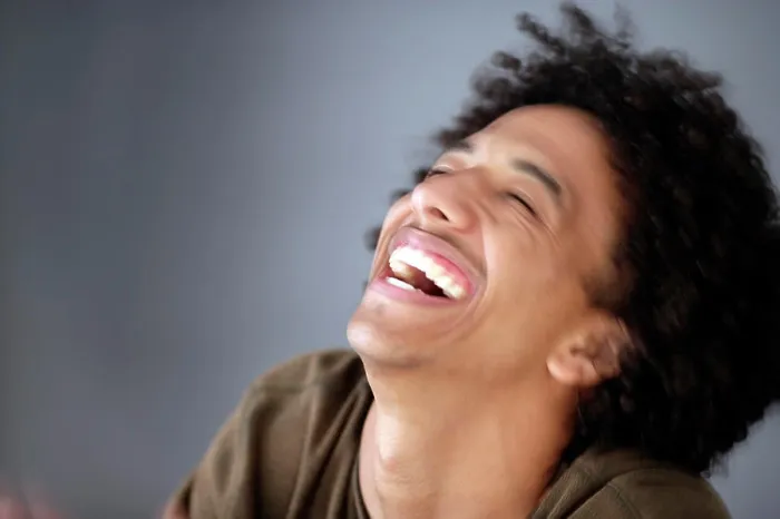 Framed Print : African American man with huge afro smiles Framed Print : African American man with huge afro smiles