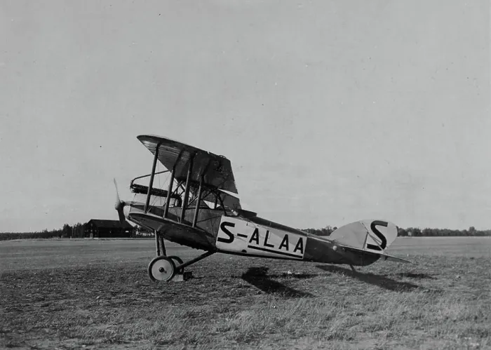 Framed Print : Airplane FVM 18 on an airfield at Malmen Framed Print : Airplane FVM 18 on an airfield at Malmen