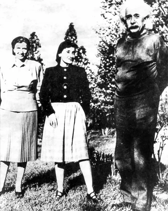 Framed Print : Albert einstein, daughter margot and helen dukas, 1947
