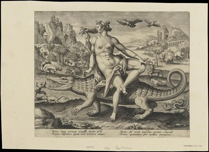 Framed Print : Allegory of Africa, from the Four Continents 1580-1600 Adriaen Collaert Netherlandish Framed Print : Allegory of Africa, from the Four Continents 1580-1600 Adriaen Collaert Netherlandish