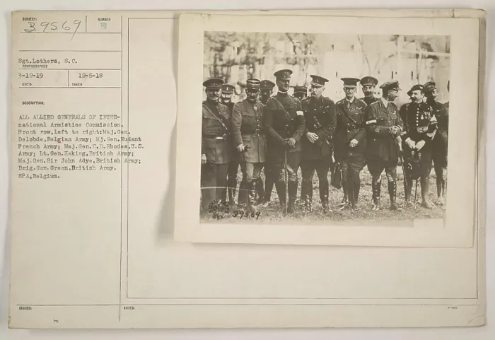 Framed Print : Allied generals of the International Armistice Commission are pictured in this photograph Framed Print : Allied generals of the International Armistice Commission are pictured in this photograph
