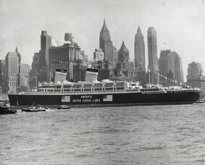 Framed Print : The 'America', crack U.S. Liner. September 11, 1940. (Photo by Associated Press Photo)