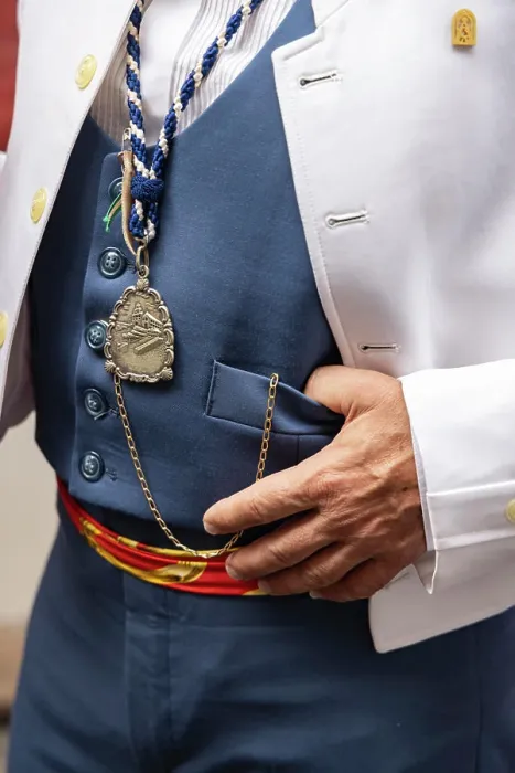 Framed Print : Andujar, Jaen Province, Andalusia, Spain. Man with a medallion at a religious festival. (Editorial Use Only) Framed Print : Andujar, Jaen Province, Andalusia, Spain. Man with a medallion at a religious festival. (Editorial Use Only)