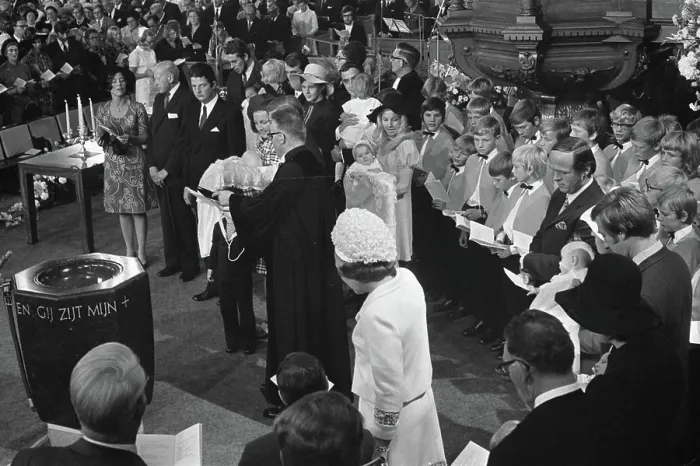 Framed Print : Anefo photo collection. Baptism Prince Pieter Christiaan in Apeldoorn. September 3, 1972. Apeldoorn, Gelderland