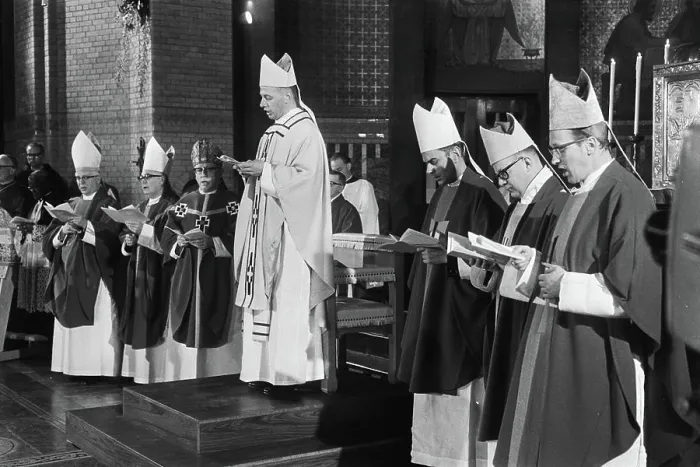 Framed Print : Anefo photo collection. Bishopsies of Mgr Framed Print : Anefo photo collection. Bishopsies of Mgr