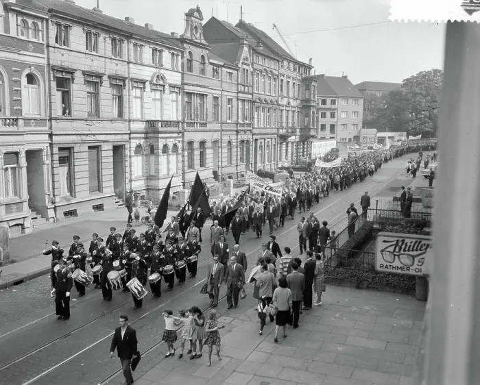 Framed Print : Anefo photo collection. Demonstration of German miners in Bonn against closure of mines in the ruins Framed Print : Anefo photo collection. Demonstration of German miners in Bonn against closure of mines in the ruins