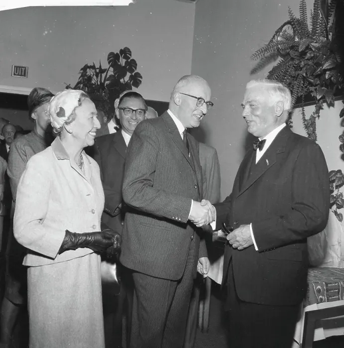 Framed Print : Anefo photo collection. Farewell reception professor Fletcha (director of eye hospital). October 4, 1961 Framed Print : Anefo photo collection. Farewell reception professor Fletcha (director of eye hospital). October 4, 1961