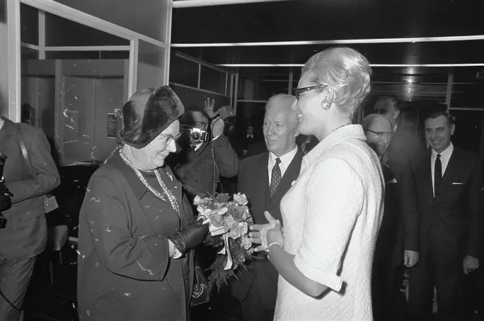 Framed Print : Anefo photo collection. Her Majesty Queen Juliana at Olympians in the RAI Framed Print : Anefo photo collection. Her Majesty Queen Juliana at Olympians in the RAI
