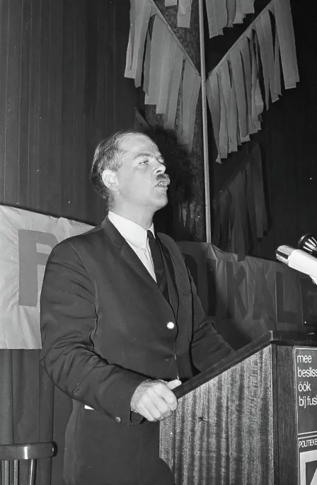 Framed Print : Anefo photo collection. PPR congress in S-Hertogenbosch; Bas de Gaay Fortman speak. January 30, 1971 Framed Print : Anefo photo collection. PPR congress in S-Hertogenbosch; Bas de Gaay Fortman speak. January 30, 1971