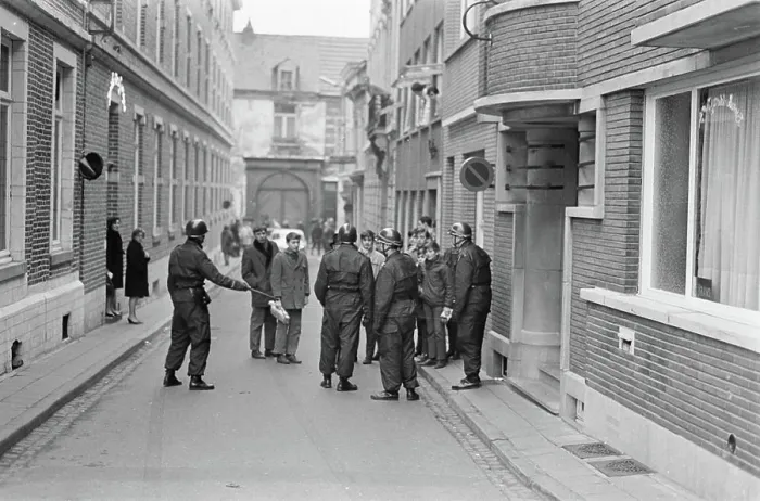 Framed Print : Anefo photo collection. Strike Flemish students in Leuven. January 18, 1968. Leuven
