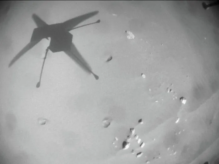 Framed Print : This animated GIF was generated using imagery acquired by the navigation camera aboard NASA's Ingenuity Mars Helicopter Framed Print : This animated GIF was generated using imagery acquired by the navigation camera aboard NASA's Ingenuity Mars Helicopter
