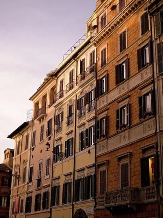 Framed Print : Apartments, Rome, Italy Framed Print : Apartments, Rome, Italy