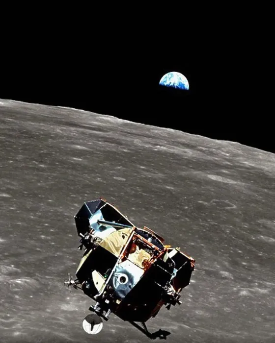 Framed Print : Apollo 11 - Past, Present and Humanity's Future in One Glimpse