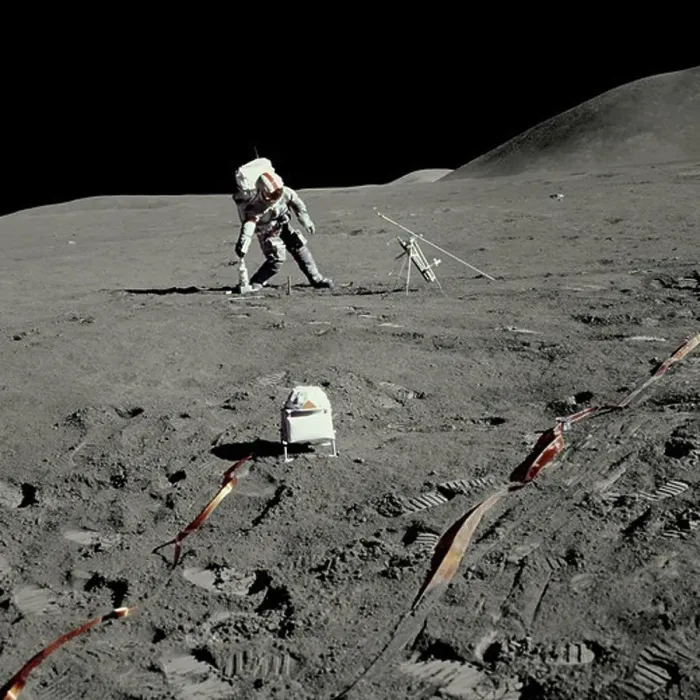Framed Print : An Apollo 15 Astronaut Prepping Science Equipment on the Moon Framed Print : An Apollo 15 Astronaut Prepping Science Equipment on the Moon
