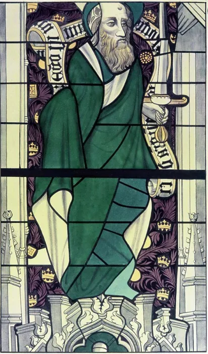 Framed Print : Apostle Paul, stained glass, 13th century Framed Print : Apostle Paul, stained glass, 13th century
