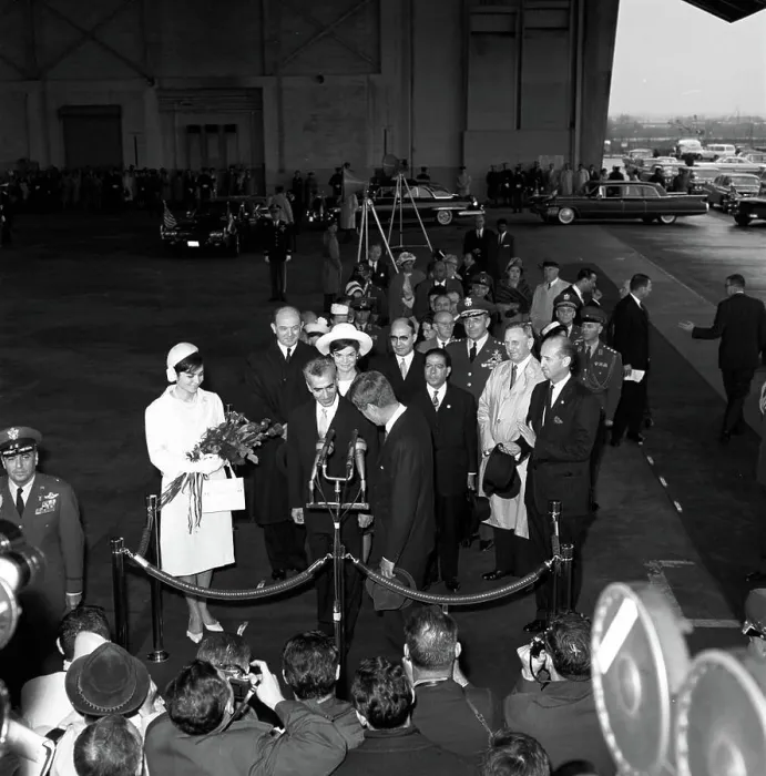 Framed Print : Arrival ceremonies for the Shah of Iran