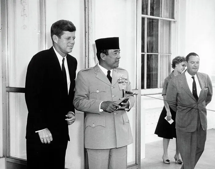 Framed Print : Arrival ceremonies for Sukarno