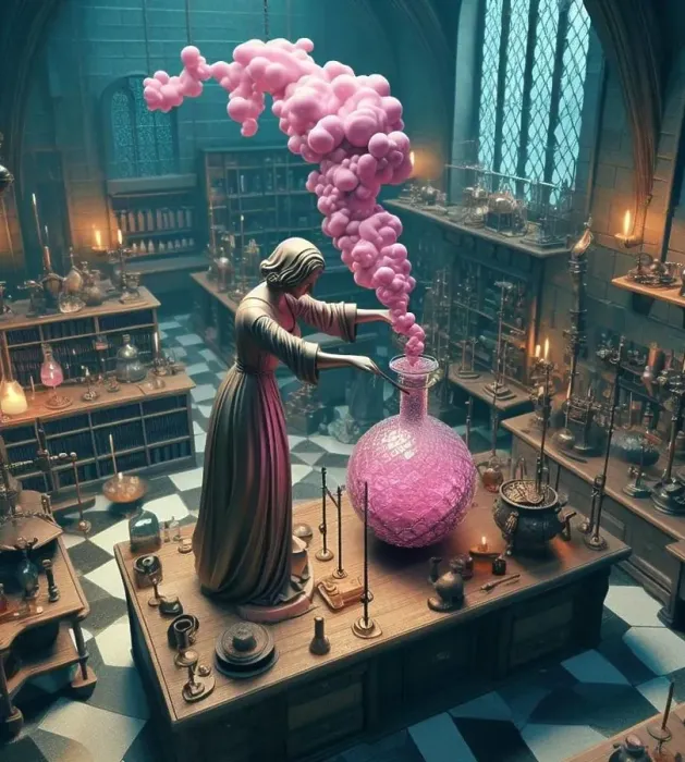 Framed Print : artisan perfume elixir potion maker pharmacist preparing product in medieval steampunk laboratory Framed Print : artisan perfume elixir potion maker pharmacist preparing product in medieval steampunk laboratory