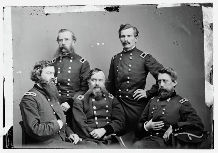 Framed Print : A.S. Williams & group, U.S.A.. Civil war photographs