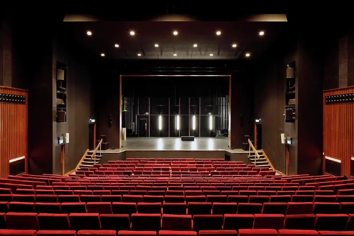Framed Print : Ashcroft playhouse, view towards stage. Fairfield Halls, Croydon, United Kingdom. Architect: MICA Architects, 2019