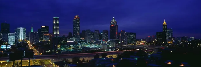 Framed Print : Atlanta Skyline (After Olympics), Georgia Framed Print : Atlanta Skyline (After Olympics), Georgia