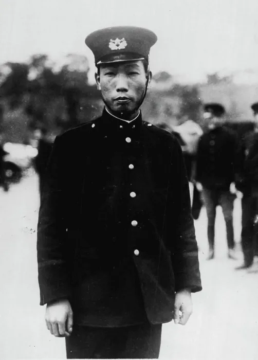 Framed Print : Attempted Assassination of the Emperor of Japan - The policeman who caught the Assassin after the attempt Framed Print : Attempted Assassination of the Emperor of Japan - The policeman who caught the Assassin after the attempt