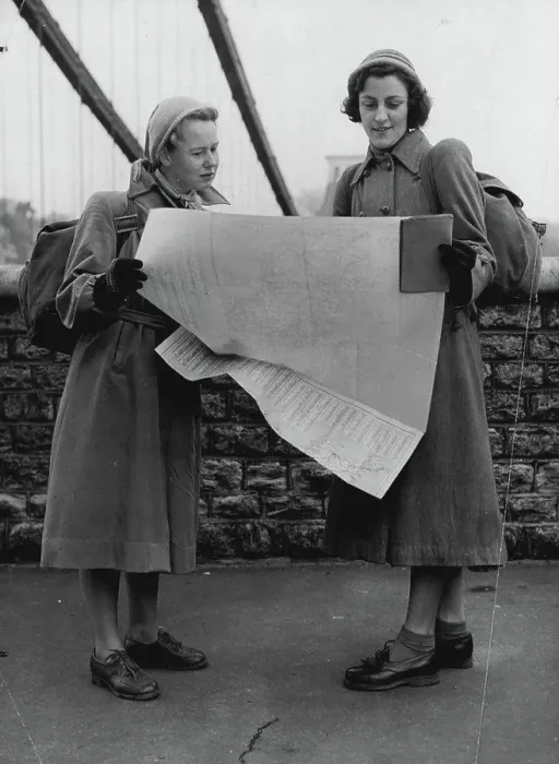 Framed Print : Australian Girls Hike Through Britain -- Melody McIndoe (right)