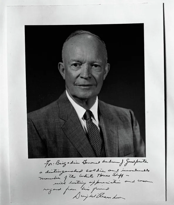 Framed Print : Autographed photograph of former President Dwight D Framed Print : Autographed photograph of former President Dwight D