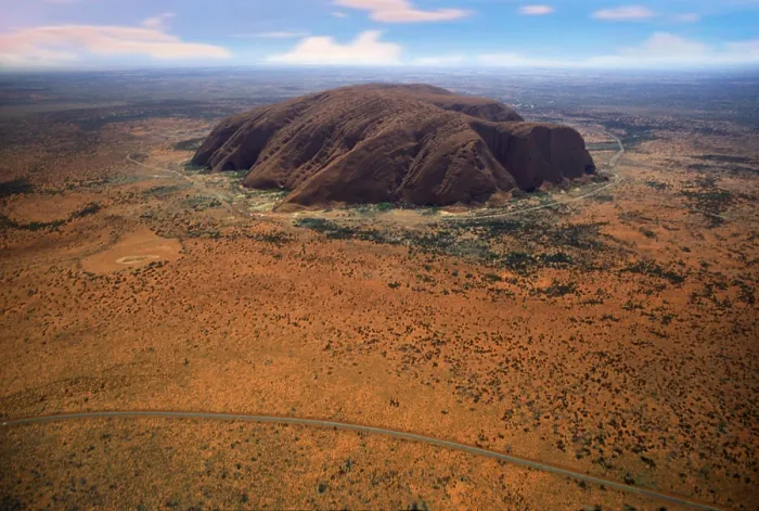 Framed Print : Ayers Rock from helicopter Framed Print : Ayers Rock from helicopter
