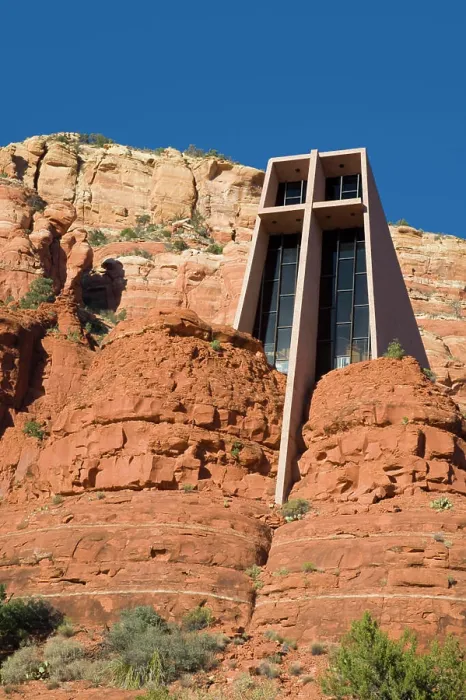 Framed Print : AZ, Arizona, Sedona, Red Rock Country, Chapel of the Holy Cross, designed by Marguerite Brunswig Staude Framed Print : AZ, Arizona, Sedona, Red Rock Country, Chapel of the Holy Cross, designed by Marguerite Brunswig Staude