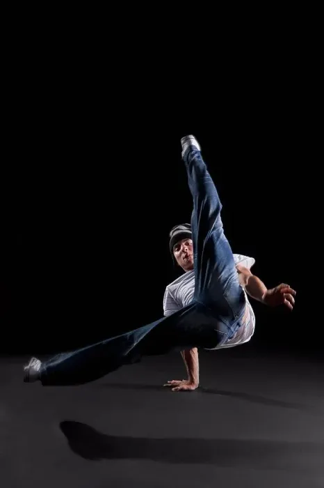 Framed Print : A B-boy doing a Flare breakdance move Framed Print : A B-boy doing a Flare breakdance move