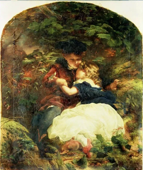 Framed Print : The Babes in the Wood, by Robert Gavin, oil on canvas, (1827-1883), England, London, Christie's Images