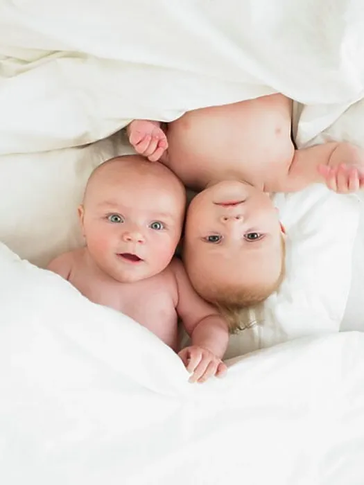 Framed Print : babies in bed Framed Print : babies in bed