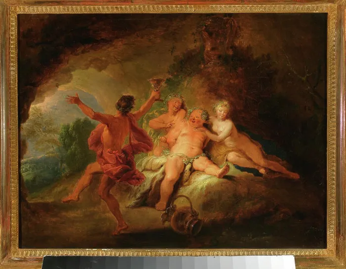 Framed Print : ﻿Bacchanalia. Bertin, Nicolas (1668-1736), painter