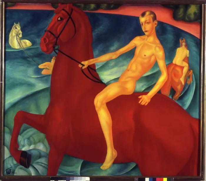Framed Print : Bathing of Red Horse by Kuzma Sergeyevich Petrov-Vodkin Framed Print : Bathing of Red Horse by Kuzma Sergeyevich Petrov-Vodkin