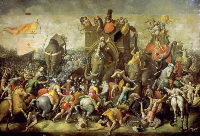 Framed Print : The Battle 1521 Roman Master Oil on canvas Pushkin Museum of Fine Arts, Moscow