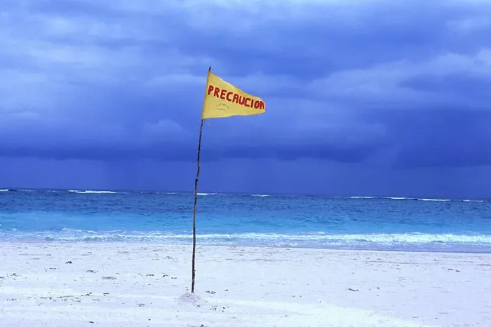 Framed Print : a Beach near Cancun on Yucatan in the Province Quintana Roo in Mexico in Central America