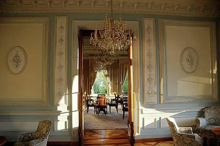 Framed Print : One of the beautifull decorated and painted rooms of the Grand Hotel Kronenhof in Pontresina Framed Print : One of the beautifull decorated and painted rooms of the Grand Hotel Kronenhof in Pontresina